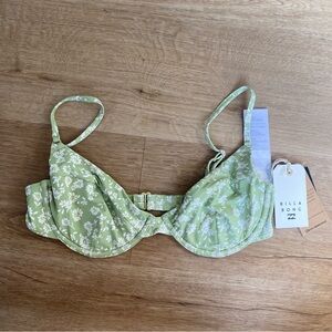 Billabong Wild West Ditsy Morgan Underwire Bikini Top in Green size XLarge